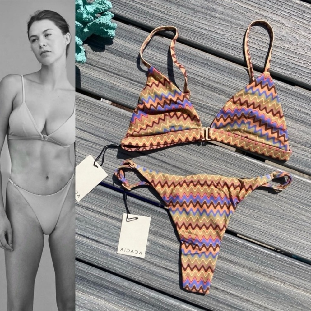 ACACIA Set - Mada Lawai Triangle Bikini Top & Ralphy Bottom - M/L